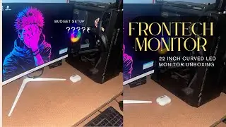 FRONTECH 22 Inch Curved LED Monitor unboxing✨ Budget / Review / Aesthetic vlog