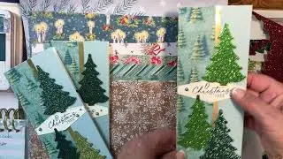 Stampin Up O' Christmas Tree slim line card