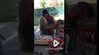Viral Video UK: Birthday cake face plant goes wrong