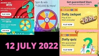 Amazon Quiz Answers Today 12 July 2022 I Amazon Daily Jackpot Quiz Answers Today |