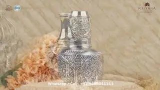 This Water Pot / Chembu with Tumbler is made of 92.5 Pure silver  _ Krishna House Of Silver
