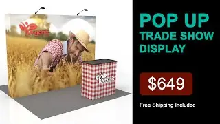 Signleader Pop Up Trade Show Display & Podium Booth Conferences Events $649 Free Shipping 1920x1080