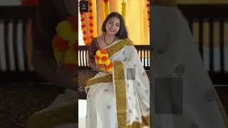 Block Printed Kerala Cotton Saree #shorts #saree #ahambotique #onam
