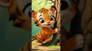 Tiger Tiptoe! 🐯 Sneaky Jungle Rhyme & Peek-a-Boo Game for Kids #forkids #nurseryrhymes