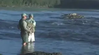 Wading the Delaware River for Stripers