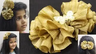 DIY Fabric Hair Bow | Hair Accessories from blouse piece | Easy Lush Hair Bow at Home | Hair Bow