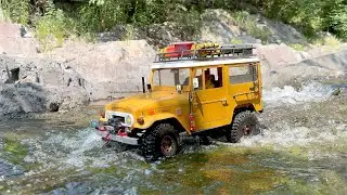 FMS TOYOTA Land Cruiser FJ40 | valley & off-road driving 4X4 1/10 RC Car ASMR -25