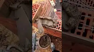 Cara yang cerdas merekatkan bata dengan alat pertukangan sederhana #shorts