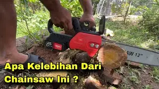 Review REAIM Chainsaw Baterai 12 Inch Harga 300 Ribuan❗Apa Kelebihan Dari Chainsaw Ini ?