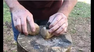 Sharpen Your Dull Flint And Chert With Bipolar Percussion. It Makes Great Usable Razor Shards Too!
