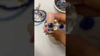 💙#nails #nailinspo #nailart #bangle #gold