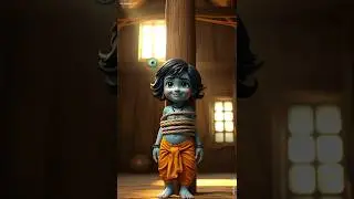 Makhan Chor Krishna 😍🤣.The naughty kanha.#ai #krishna #cartoon .