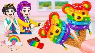 So Sweet Rainbow Sprinkles Ice Cream🌈Top 20+ Ultimate Mini ICe Cream Decorating Recipes💕DoDo Tiny