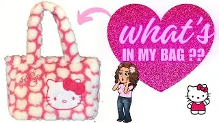 What's In My Bag ?? 💖( HELLO KITTY BAG From Temu )💖✨👜💖