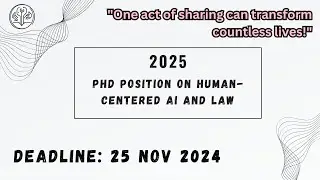 PhD position on Human Centered AI and Law