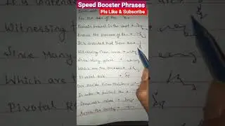 Speed Booster phrases #short outlines #advance outlines #special words #legal words #KC #SSA