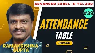 39. Attendance Table in Excel