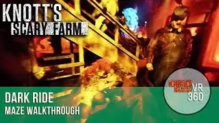 360 3D VR 4K  Dark Ride  Maze Walkthrough Knott's Scary Farm