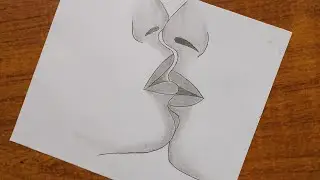 How to draw a lips kiss | Drawing for kiss Step by step || pencil sketch || Art video