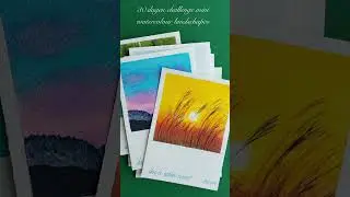 30 dagen challenge mini watercolour landschapes