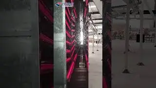 MDF powder coating line  installation and Trial run onsite  #metalcoating #manufacturing