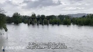Acqui Terme - Fiume Bormida in piena - gioved&igrave; 17 aprile 2025