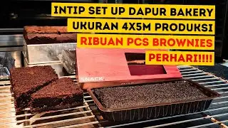 Produksi Ribuan PCS Brownies Kukus & Panggang Di Dapur Bakery Yang Bisa Untuk Produksi Roti Dan Kue
