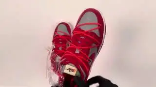Nike Dunk Off White University Red Unboxing + Review (shoepop)