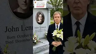 Paul McCartney visits John Lennon's grave. #thebeatles #danceevolution #beatles #music #youtubemusic