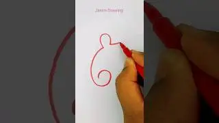 Draw simple mouse 🐁 from 67 number