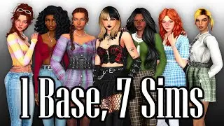 1 Base, 7 Sims ✨🖌️ | The Sims 4: Create A Sim