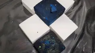 Dyed Blue Vibrant & Plain Jane Block Gym Chalk Compilation @ana.asmrcrunch915