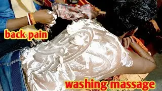 Kamar dard ka ilaj back pain massage | back washing by Indian barber | how to release back muscle .🔥