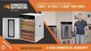 COMMERCIAL DEHYDRATOR: 1 Zone / 16 Tray / 2.56m&sup2; Tray Area
