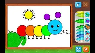“Coloring a Caterpillar 🐛🌈 | Learn Colors for Kids | Tiny Color Tales”