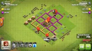 How to get maximum loot in TH5 base with balloons best strategy in coc