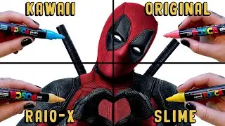 4 ESTILOS EM UM DESENHO - DEADPOOL & WOLWERINE