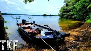 Catfishing By The Campfire | Fishing Adventure On A Secluded Island