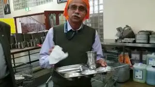 Dish washing at Gurudwara, Creigieburn, this method saves water and soap