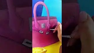 Glaze my favorite Hermes with me #painting #art #bag