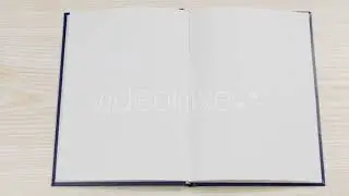 Top View of the Opening Blank Book. Opening a Book with Blank Pages. | Stock Footage - Videohive