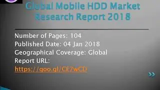 Mobile HDD Market by Manufacturers, Countries, Type and Application