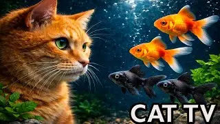 Cat TV Game with Real Fish | Interactive Aquarium for Cats (4K, No Music) Videos for Cats