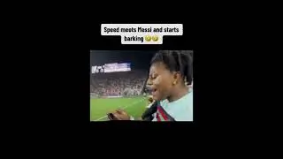 Speed Meets Messi and started barking￼😂😂😂
