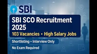 SBI SCO 2025 Recruitment | 103 Posts | Direct Interview | Complete Details Last date 17th Nov 2025