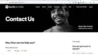 How to CONTACT SPOTIFY for ARTISTS?