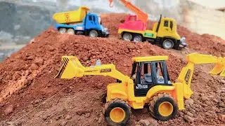 JCB Dumper Mud Loading🚜|Bridge Crossing Fun |Kids Construction Toy Video|Jcb excavator|Dumper|Truck 