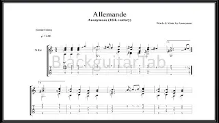Classical Guitar Songs: Allemande (Anonymous)