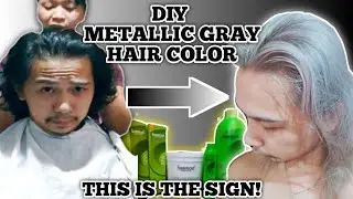 BLACK HAIR TO METALLIC GRAY ( Using Cheapest Products )| STEP BY STEP PROCESS & TUTORIAL