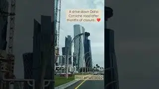 Finally..A drive down Doha Corniche road after few months of closure.. ❤️🥰 #fwc2022 #doha #corniche